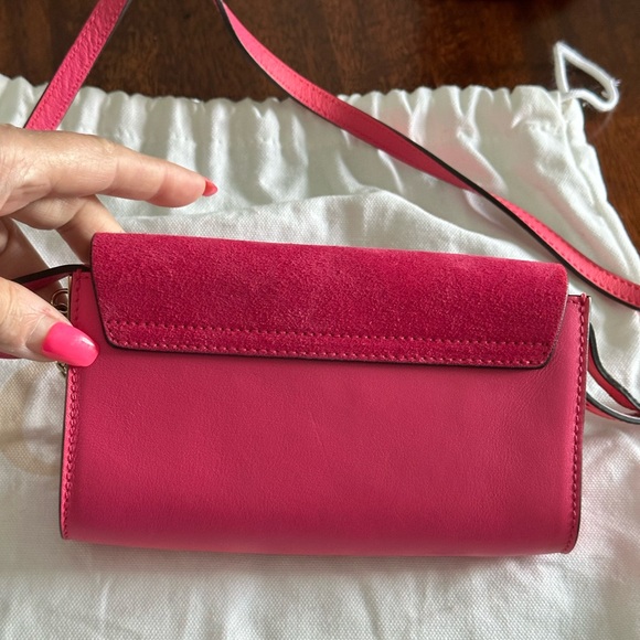 CHLOE Mini FAYE Fuchsia Leather and Suede Crossbody in EUC Like New Dust Bag - Picture 9 of 9